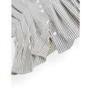 Summer New Women's Design Waist Shirt Casual Versatile Striped Pleated Slim Top