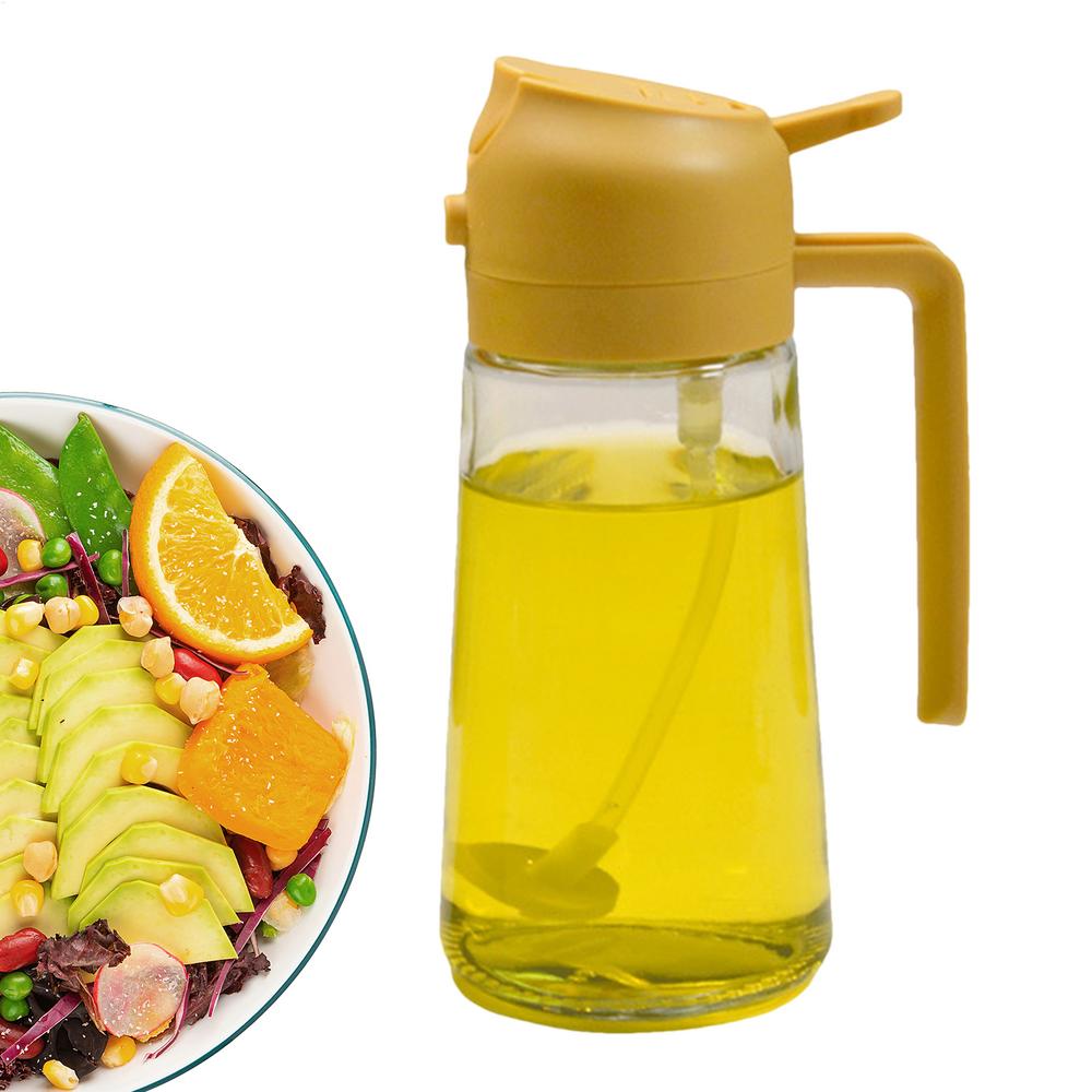 600ml 2 In 1 Spray Oil Sprayer Oil Dispenser Oil Jar Multifunctionalfor BBQ Baking Frying Pan Oven Roasting Picnic Kitchen Tool