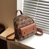 Plaid backpack women's new fashion popular versatile small schoolbag college student travel mini backpack