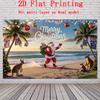 Party Backdrop Christmas Flat Surfing Santa Australian Well Celebration Photo Booth Party Decor