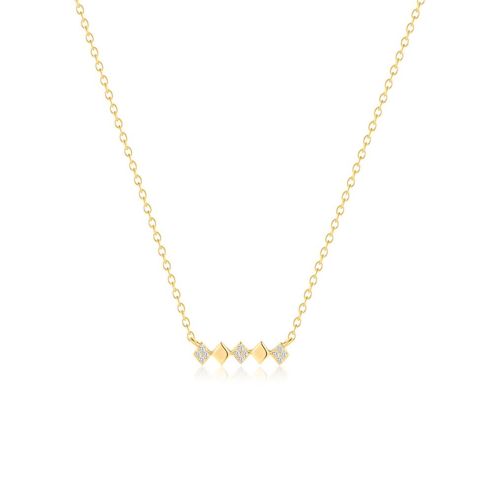 Aide 925 Silver Korean Style Simple Round CZ Zircon Pendant Necklaces For Women Elegant Stackable Clavicle Chain Choker