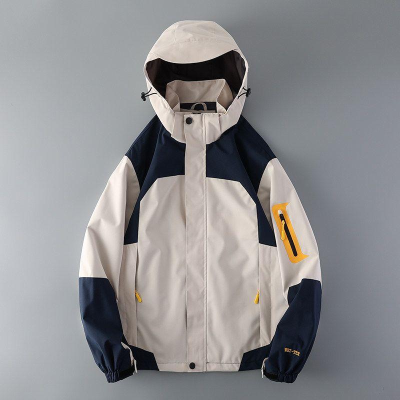 Contrast Color Three-Proof Shell Jacket American Workwear Men's Outdoor