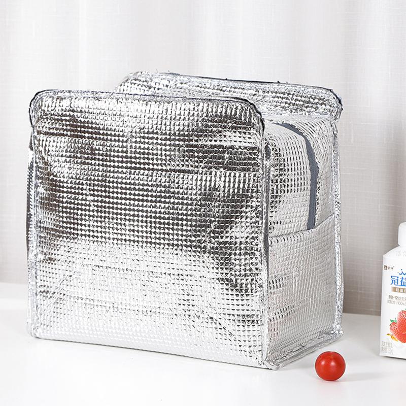 Portable Zipper Thermal Lunch Bags Insulated Freezer Bag Waterproof Large Capacity Cooler Lunch Box Outdoor Camping Picnic Bag