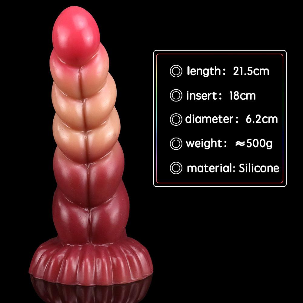 Supersize Stimulation Simulation Gradient Silicone Dildo Female Use Abnormity Simulation Phallus Female Sex Toys Masturbator