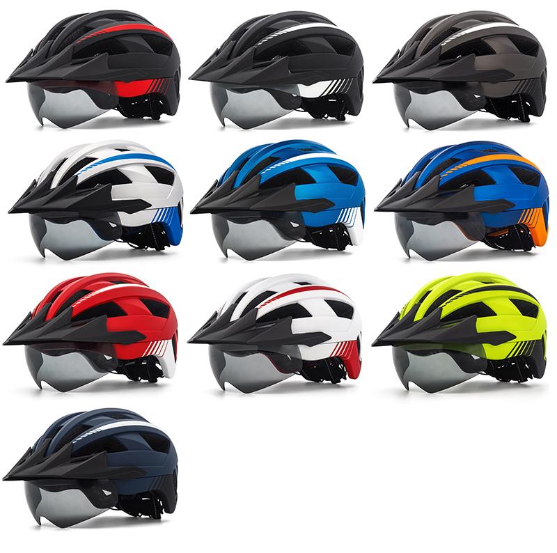 2023 Factory Hot Sale High Quality Helmet for Bike Cycling Helmet Road Bike Helmet With Visor Goggles