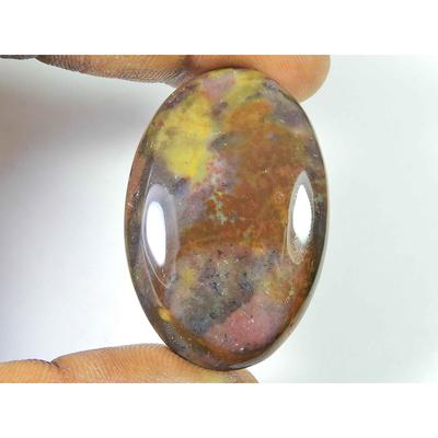69Cts. Natural Affrican Bloodstone Oval Cabochon Loose Gemstone 29X43X07 MM SK-1824
