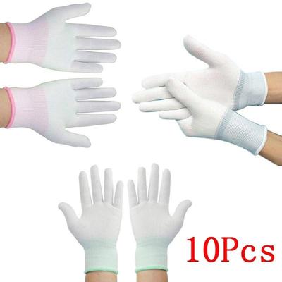 10 Stück/5 Paar Antistatische Handschuhe ESD Antistatische elektronische Arbeitshandschuhe Beschichtete PU-Handfläche Finger PC