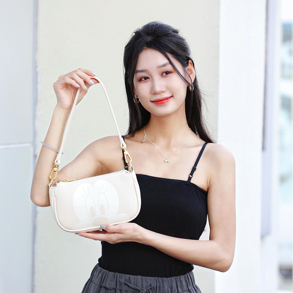 New Disney Mickey Series PVC With Polyester Shoulder Bag Regular Women's Night Black/Coffee/Milk Coffee BMK-71671B