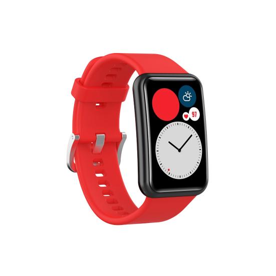 1 Sett Klokkereim Myk Justerbar Silikon Armbånd Erstatning for Huawei Watch Fit (TIA-B09/TIA-B19)
