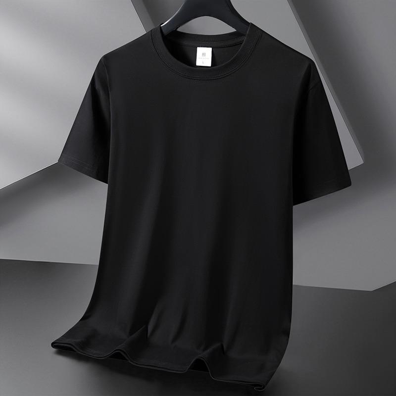 QICED Men's Fashion Casual Summer Spring O-Neck Short Sleeve Blouses & Shirts Casual Chic