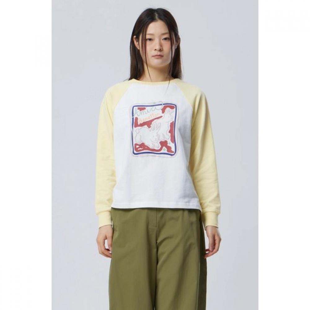 BeneTTon Raglan RabbiT PrinT T shirT baTs95611