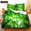 Comforter Green Forest Bedding Set 3D Bedding Digital Printing Queen Size Bedding Set Fashion Design
