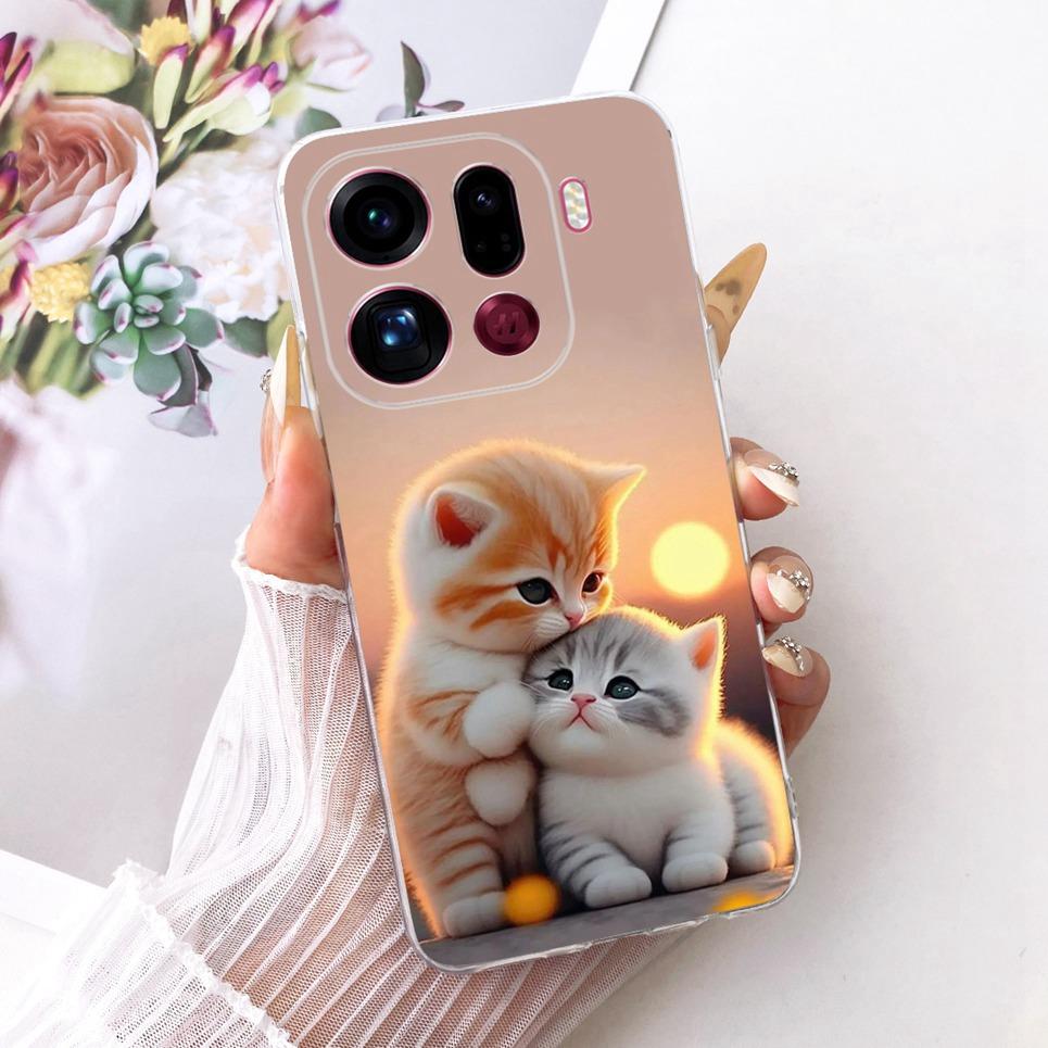 For Oppo Find X9 X9Pro Phone Case On Oppo Find X9 Pro Casing Cool Dragon Lion Tiger Cartoon Back Cover Clear Soft Silicone Coque