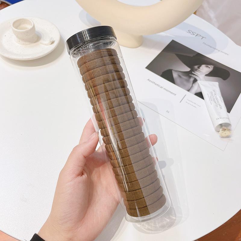 20 STK Mote Kvinner Enkle Basiske Elastiske Hårbånd Strikker Scrunchie Hestehaleholder Gummistrikk Pannebånd Jenter Hårtilbehør