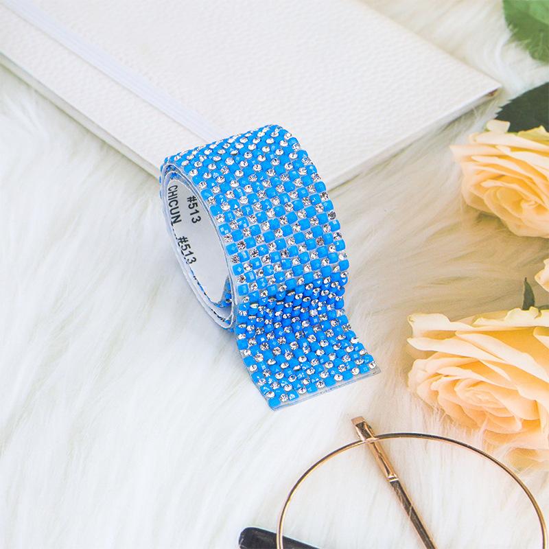 10pcs Rhinestone Ribbons Roll Diamond Sparkling Banding Party Gift Decoration DIY Crafts Self-Adhesive Rhinestone Sticker