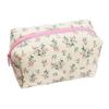 Quilted Cosmetic Pouch Soft Zippered Cute Peach Cherry Toiletry Bag Travel Makeup Bag Portable Organizer