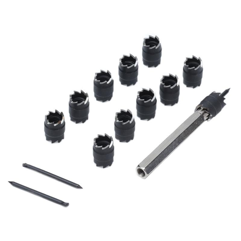 Spot Weld Cutter Set Rotary 2 Sided HSS Power Drill Bits Hole Remover for Welding 3/8in