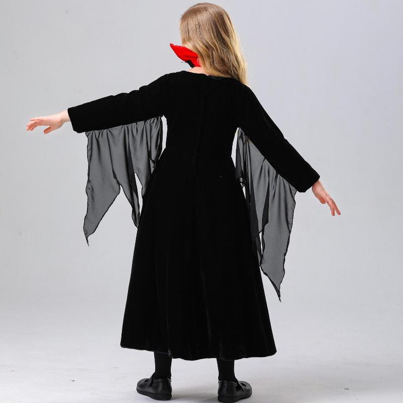 Alloween Devil Costume for Kids, Vampire Costume for Girls