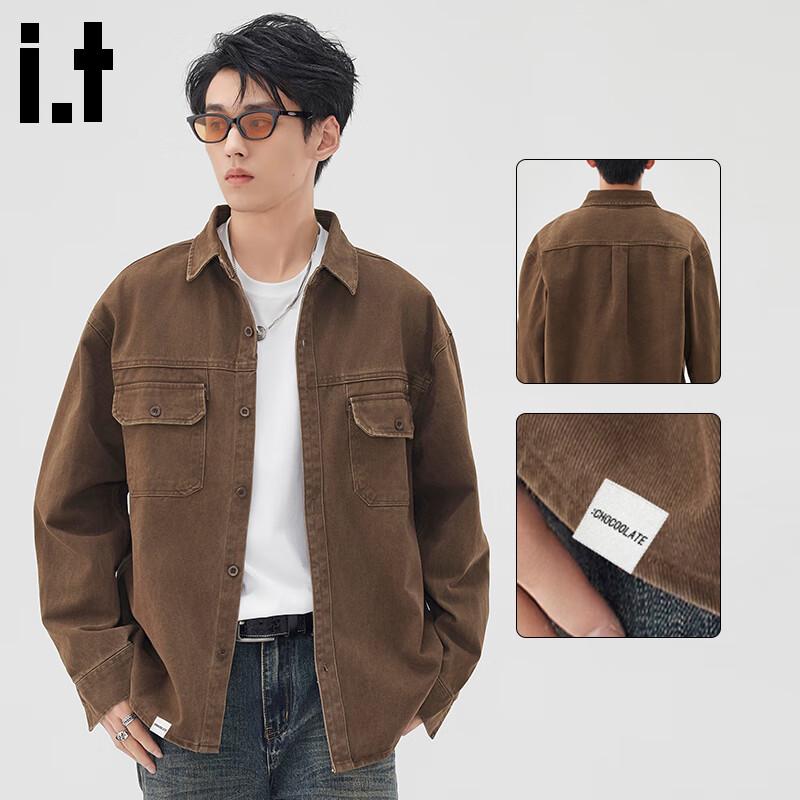 

CHOCOOLATEit Men s American Style Cotton Long-Sleeve Shirt Jacket L