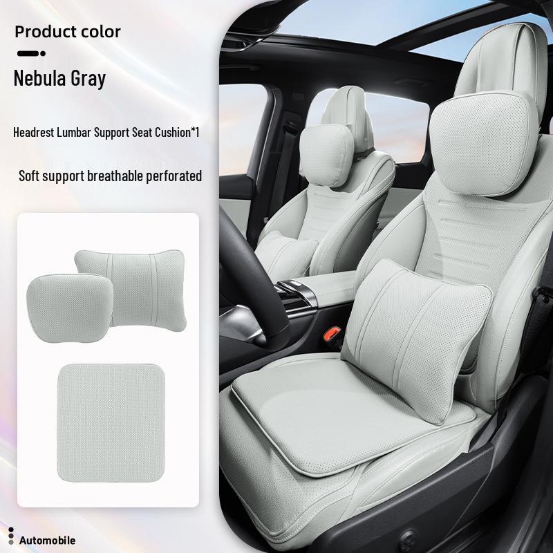 Luxurious Breathable Neck and Lumbar Seat Cushion Set for Maybach