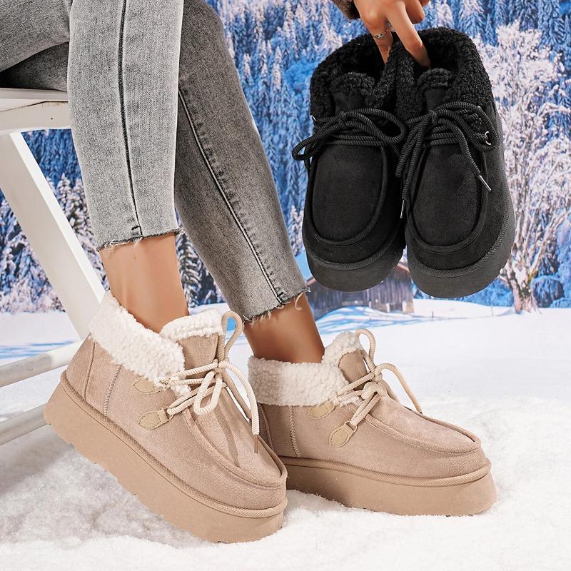 2026Winter New Womens Snow Boots Thicken Plush Warm Cotton Shoes Outdoor Non Slip Rubber Sole Ankle Boots Winter Boots for Women