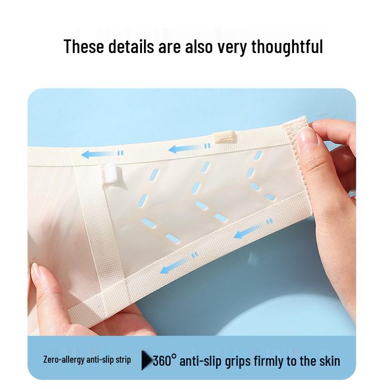 Summer Ice Breathable Strapless Anti-slip Lifting Bra with Thin Jelly Strip Cups