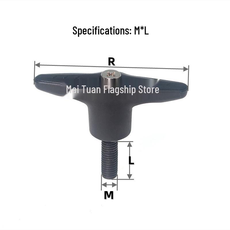 Nylon T-Type Adjustable Butterfly Handle with Fixed Position Screw (Sizes M5-M12)
