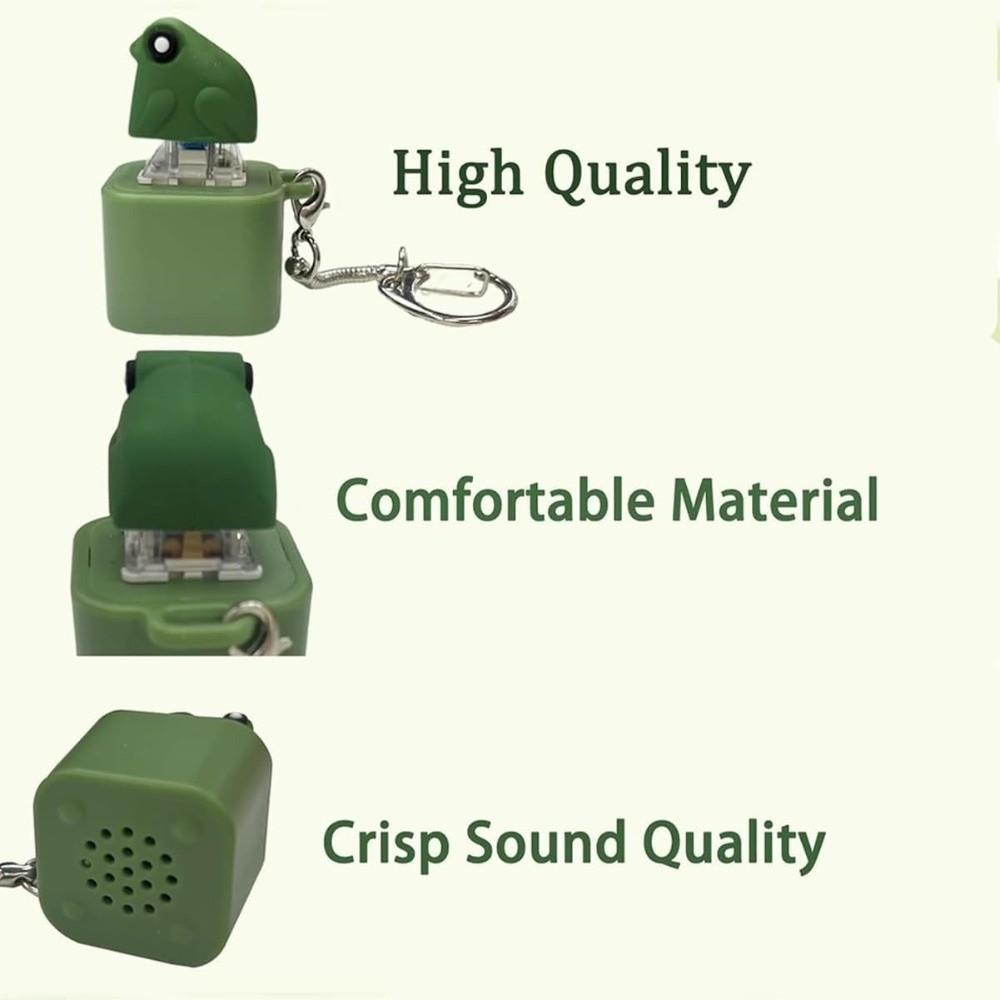 Key Button Frog Croaking Fidget Toy Rechargeable Decompression Toy Croaking Frog Keychain Adult