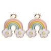 Easter Drip Oil Cartoon Egg & Rabbit Alloy Pendant Charm for DIY Necklace Accessories