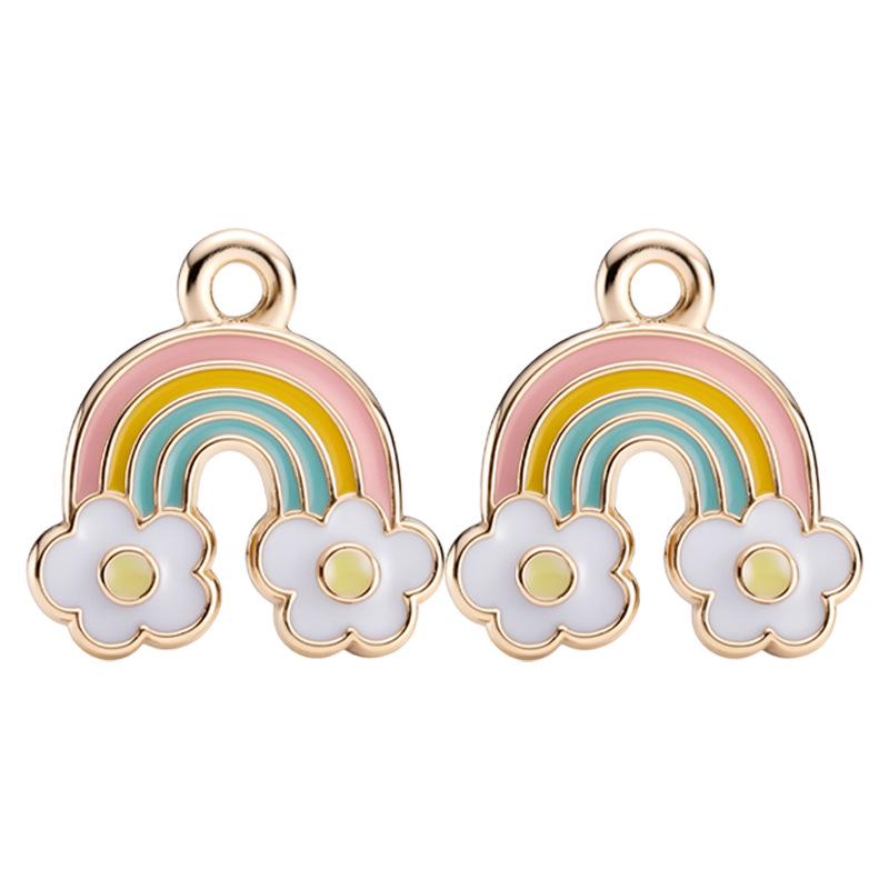 Easter Drip Oil Cartoon Egg & Rabbit Alloy Pendant Charm for DIY Necklace Accessories