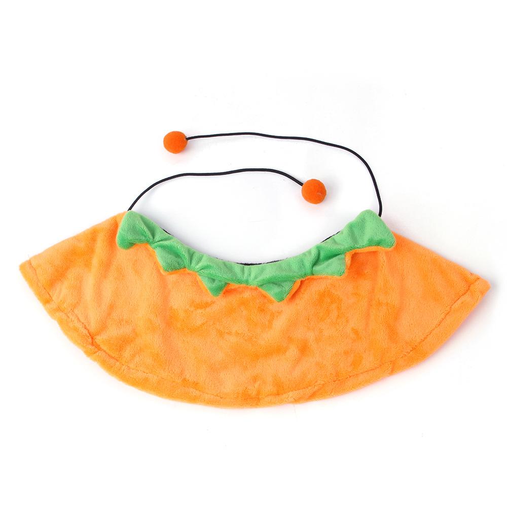 New double-sided cape, Halloween pumpkin wearing dog cape on both sides, pet cat cute Halloween ornaments L