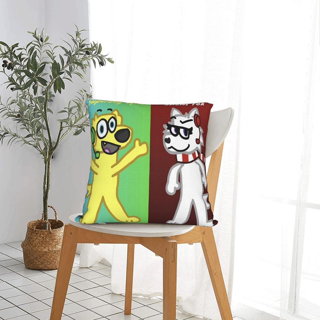 Federa Cuscino Gaming Tylers And Snowi Poliestere Copricuscino Decorazione Gioco Anime Cuscino da Lancio Custodia Casa Quadrato 40X40cm