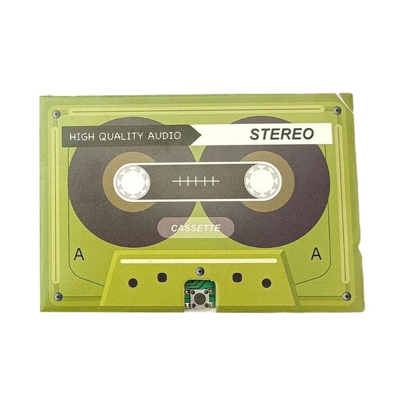 Message Recorder Card Handmade Customizable Voice Recording Cassette Tape Shaped Greeting Card for Couple