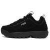 Fila Disruptor 2 1998 Cuero Sintético Resistente a la Abrasión Resistente a la Abrasión Zapatillas Casuales de Corte Bajo Unisex Todo Negro 1FM00864F_001