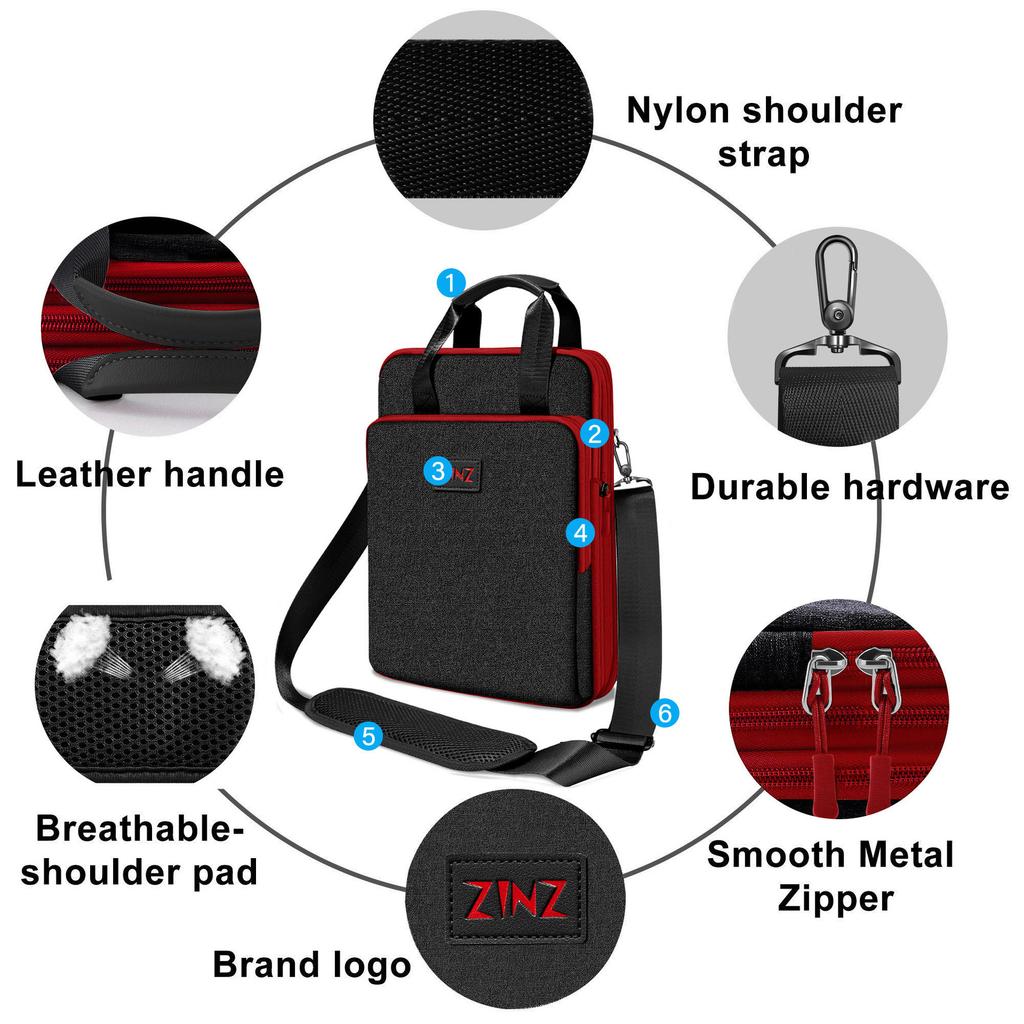 13-inch Laptop Shoulder Bag Messenger Bag Expandable Business Shoulder Bag Computer Bag Contrast Color