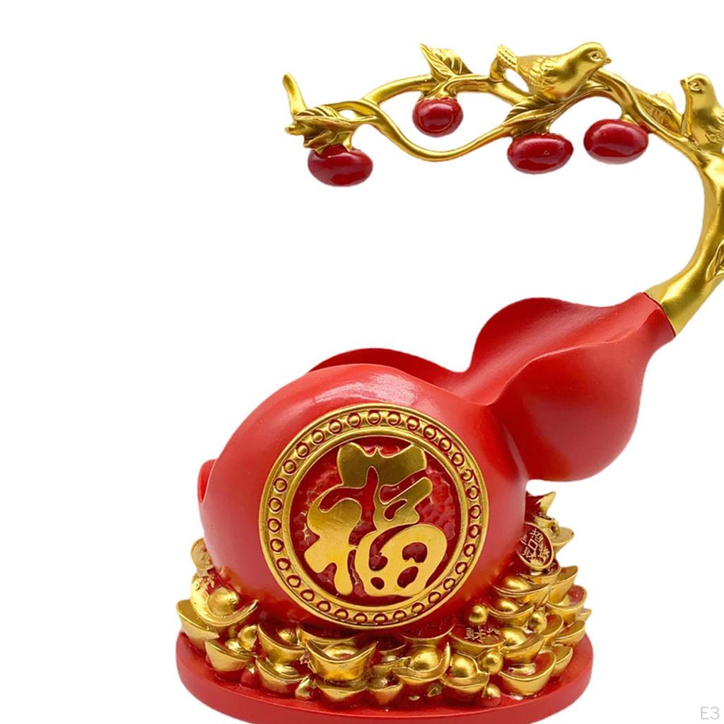 Feng Shui Gourd Statue Rack Decorative Creative Single Bottle Holder for Tabletop Bookshelf Bar
