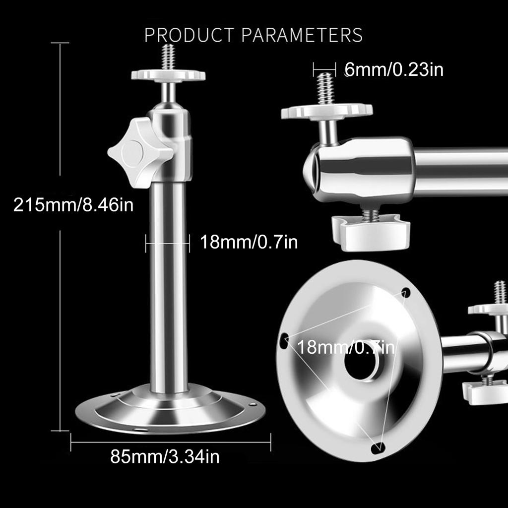Stainless Steel Weatherproof Wall/Ceiling Mount Camera Bracket with 360Degree Rotation for Indoor and Outdoor Use
