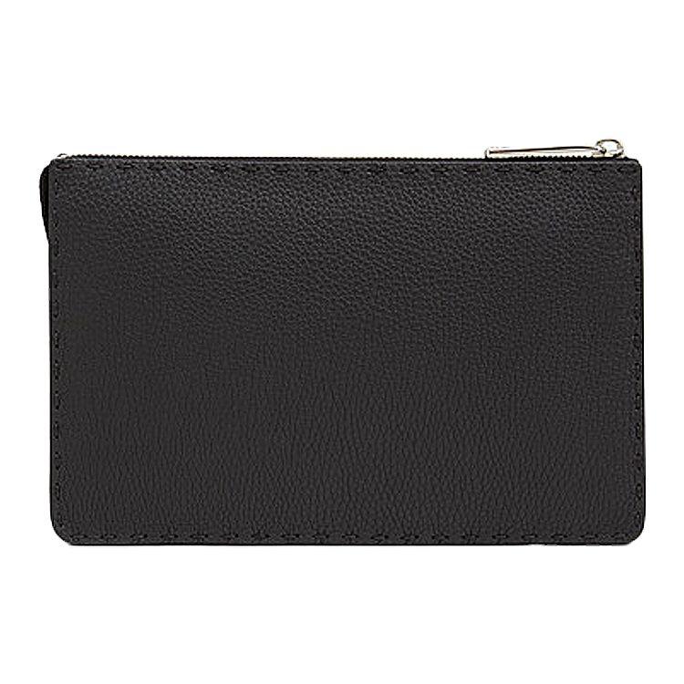 Fendi Metal Monster Eyes Calfskin Clutch Men Clutch Black 7VA3508KLF0GXN
