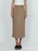 CODE I'M Milano Stretch H-Line Long Skirt Beige