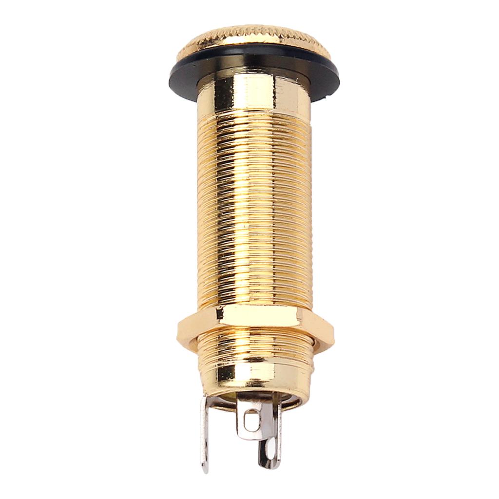 

1/4 Inch 6.35mm Socket, Stereo Output Socket for Electric Guitar золотистый
