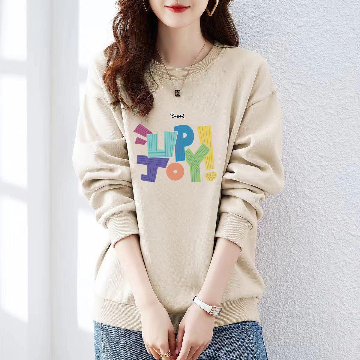 

Fashion Vintage Loose Hoodie Women Long Sleeve Thick Fleece Drop Shoulder Print Pullover Winter Casual Sweatshirt XXXL