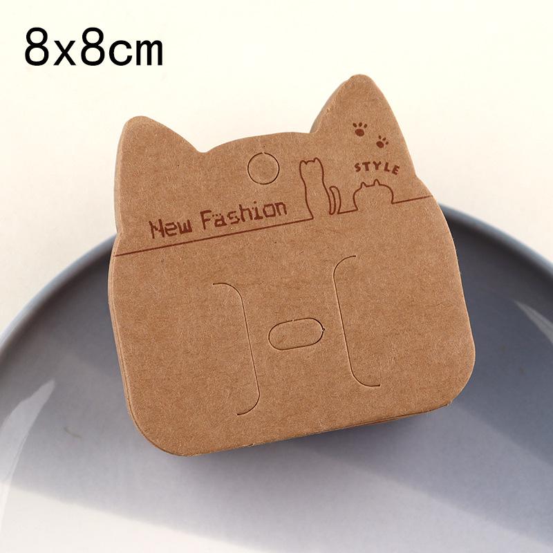 Étiquette Volante Pliable en Papier Kraft Blanc pour Bijoux & Accessoires pour Cheveux