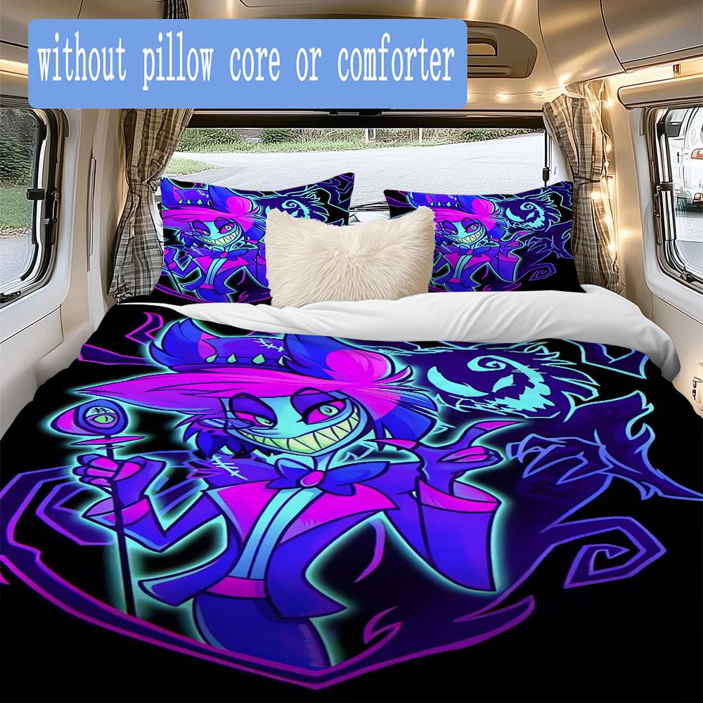 Alastor Demon Print Pattern Bedding,Quilt Set Quilt Cover Pillowcase Home Birthday Gift (1*duvet cover+2*pillowcase,without core)ZSJT0917118