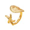 Stylish Ocean Animal Ring: Starfish & Seashell Design, Stainless Steel, Adjustable Open Band