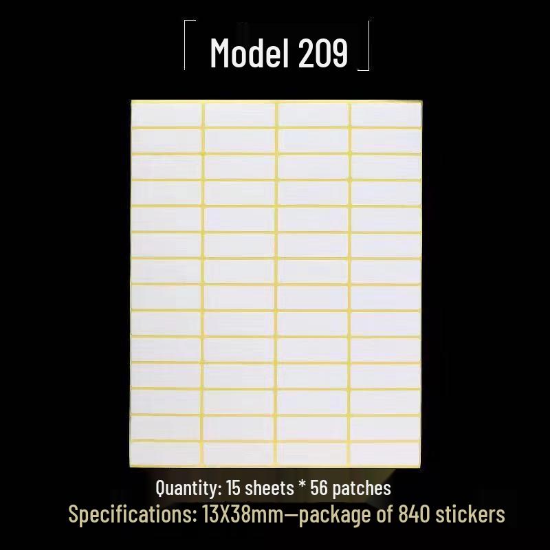 A5 Self-Adhesive Blank Label Stickers for Printing and Handwriting - White Name and Number Stickers