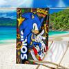Ultra-Soft Beach Towel with Sonic Theme,Ideal for Pool - Camping, Diving - Perfect Travel Essential, Vibrant Beach Towel.
