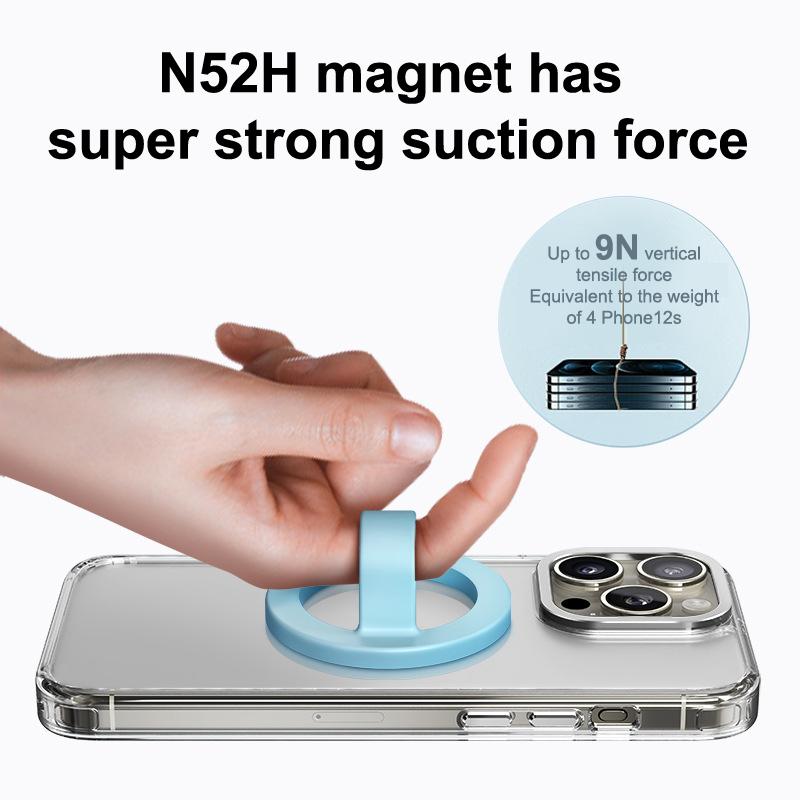 Magnetic Phone Ring Holder Grip Attachment Removable Magnetic Phone Ring Waterproof Liquid Silicone Hone Ring Holder