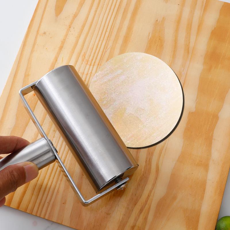 Dual-Head Stainless Steel T-Shaped Non-Stick Rolling Pin for Dough and Dumplings