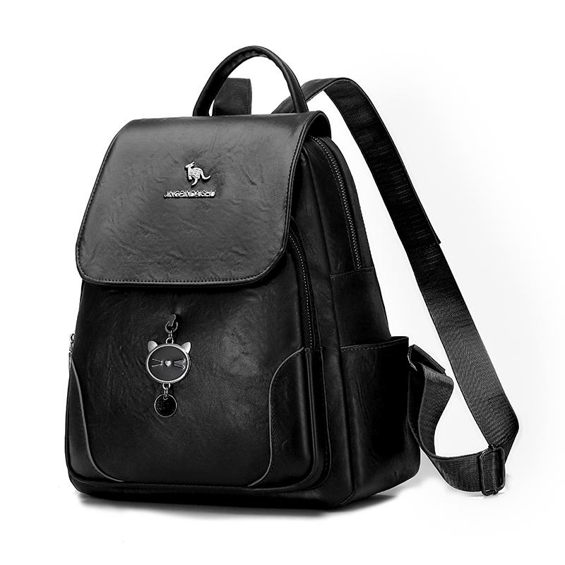 Umwandelbarer Klappen-Rucksack-Tasche mit Seitentaschen, lässiger Faux-Leder-Tagesrucksack für Damen, für den täglichen Gebrauch