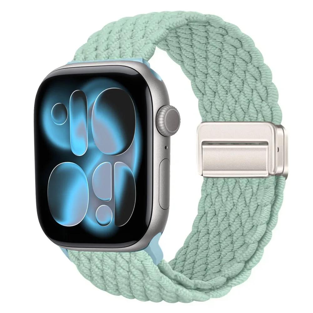 Nylon Strap for Apple Watch 11 10 46mm 42mm/Ultra 3 2 1 49mm Magnetic buckle Wristband iWatch 9 8 7 6 5 4 SE 45mm 44mm 41mm 40mm